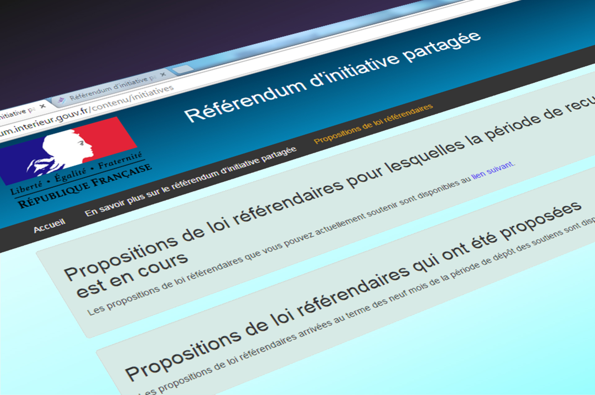 Site du référendum d'initiative partagée