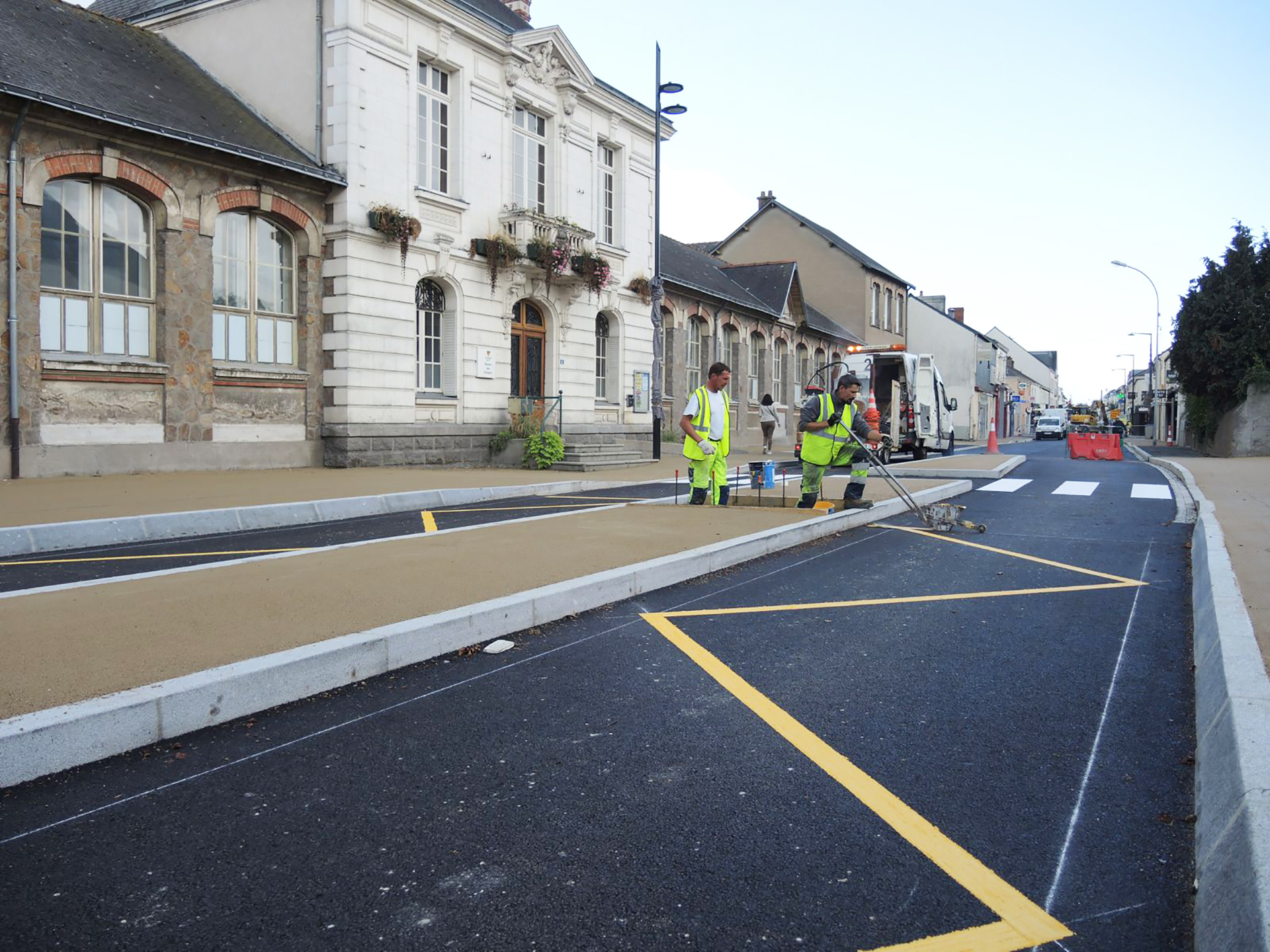 Travaux de voirie pour les transports publics