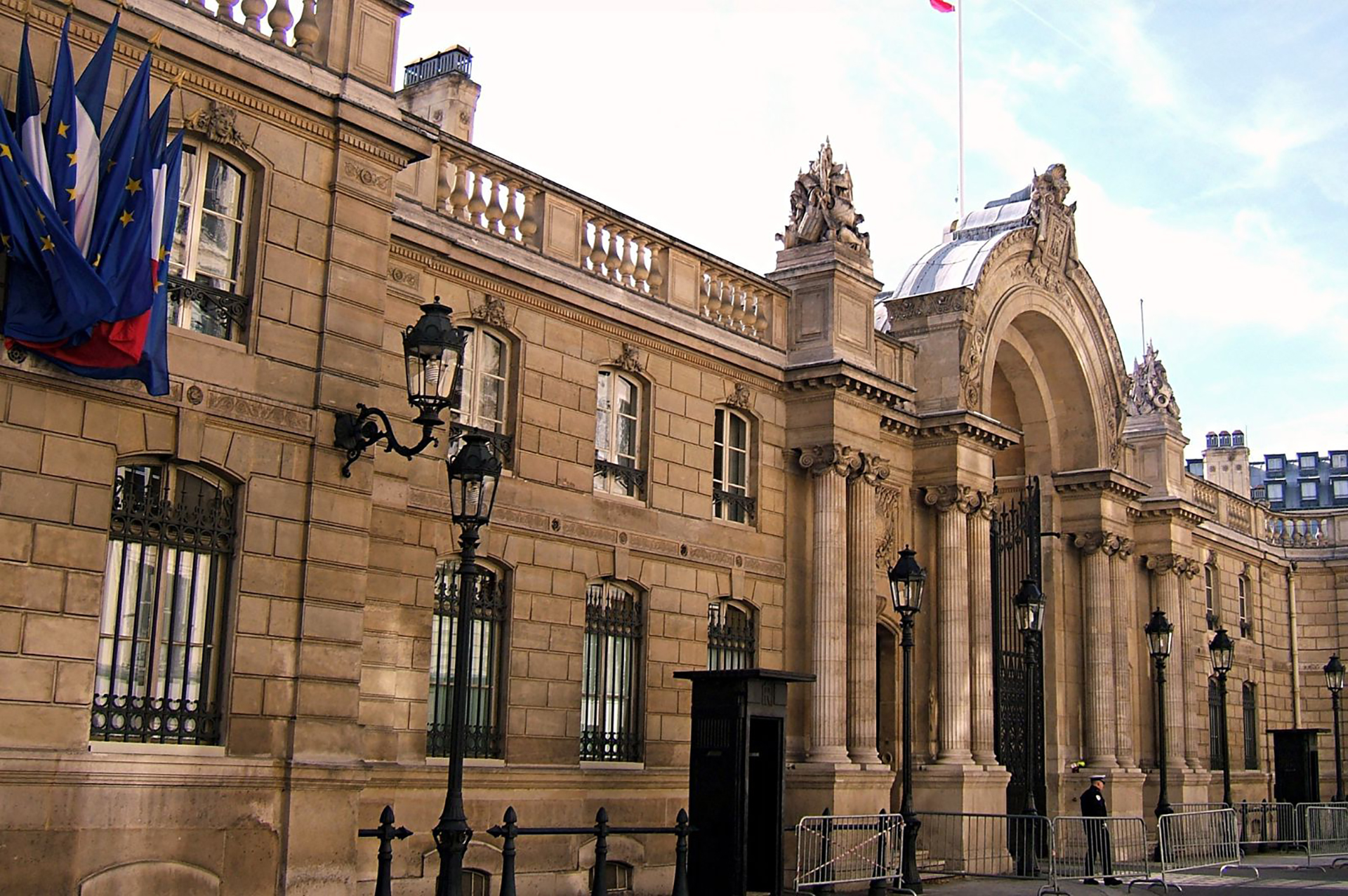 Façade du palais de l'Élysée