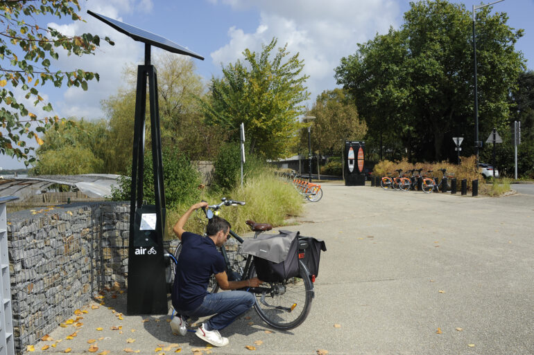 Station de gonflage de vélo