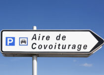 Panneau indicateur de parking de covoiturage